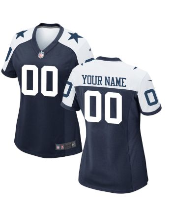 Dallas Cowboys Women's Alternate Custom 00 Game Jersey - Navy