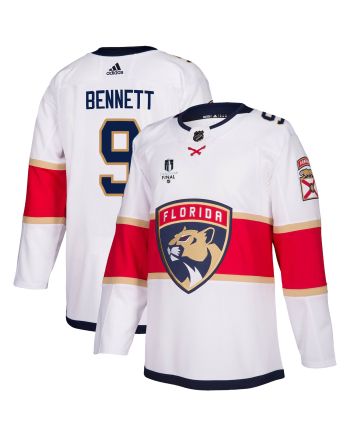 Florida Panthers Sam Bennett 9 Away 2023 Stanley Cup Final Breakaway Men Jersey - White