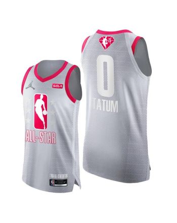 2022 All-Star Celtics 0 Jayson Tatum Grey Red Jersey 75th - Men