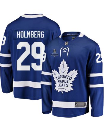 Pontus Holmberg 29 Toronto Maple Leafs Stanley Cup 2023 Playoffs Patch Home Breakaway Men Jersey - Blue