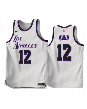 2022-23 Los Angeles Lakers Kendrick Nunn 12 White City Edition Jersey - Men Jersey