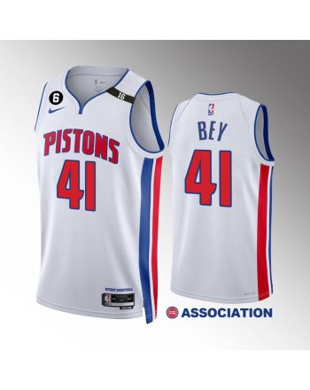 Saddiq Bey 41 2022-23 Detroit Pistons White Association Edition Jersey Swingman