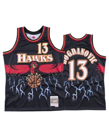 Bogdan Bogdanovic 13 Atlanta Hawks Black Lightning Jersey