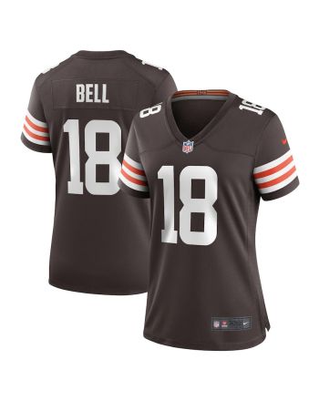 David Bell 18 Cleveland Browns Women's Game Jersey - Brown