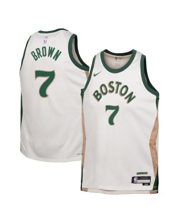 Jaylen Brown 7 Boston Celtics 2023/24 City Edition Swingman YOUTH Jersey - White