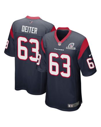 Michael Deiter 63 Houston Texans 2024 Divisional Patch Game Men Jersey - Navy