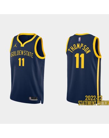 Golden State Warriors 11 Klay Thompson 2022-23 Statement Edition Navy Men Jersey