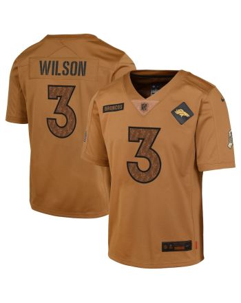 Russell Wilson 3 Denver Broncos 2023 Salute To Service Limited YOUTH Jersey - Brown