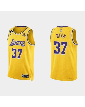 Los Angeles Lakers 37 Matt Ryan 2022-23 Icon Edition Gold Men Jersey