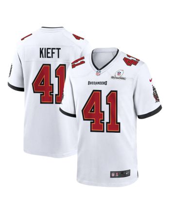 Ko Kieft 41 Tampa Bay Buccaneers 2024 Divisional Patch Game Men Jersey - White