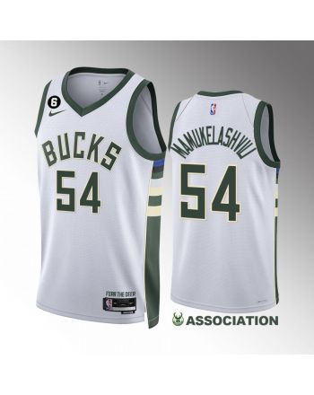 Milwaukee Bucks Sandro Mamukelashvili 54 White Association Edition Jersey 2022-23 Swingman