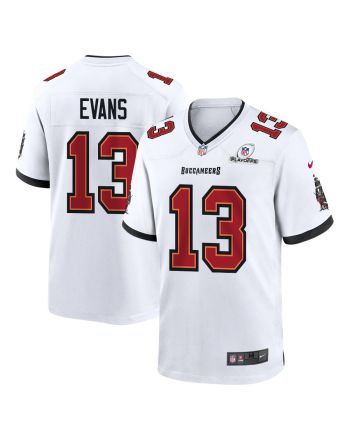 Mike Evans 13 Tampa Bay Buccaneers 2023 Playoffs Patch Game Men Jersey - White