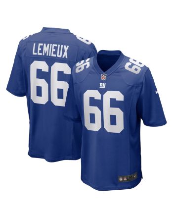 Shane Lemieux 66 New York Giants Game Jersey - Royal