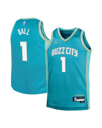 LaMelo Ball 1 Charlotte Hornets 2023/24 City Edition Swingman YOUTH Jersey - Teal