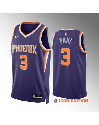 Chris Paul 3 Phoenix Suns Purple Icon Edition Men Jersey Swingman