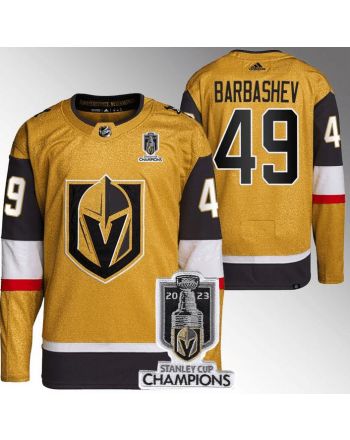 Ivan Barbashev 49 Vegas Golden Knights 2023 Stanley Cup Champions Patch Breakaway Home Jersey - Gold