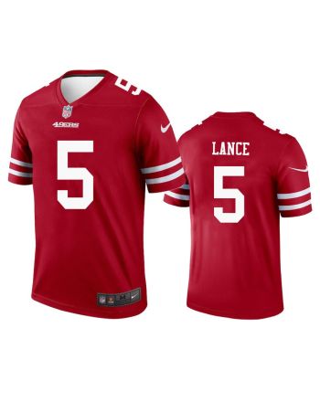 San Francisco 49ers 5 Trey Lance 2022-23 Legend Scarlet Jersey - Men's