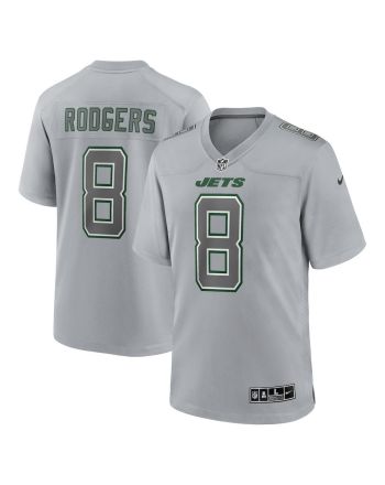 Aaron Rodgers 8 New York Jets Men Atmosphere Fashion Game Jersey - Heather Gray