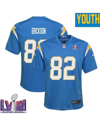 Alex Erickson 82 Los Angeles Chargers Super Bowl LVIII YOUTH Home Game Jersey - Powder Blue