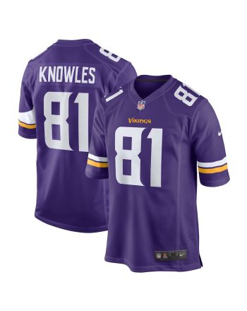 Malik Knowles 81 Minnesota Vikings Men Team Game Jersey - Purple