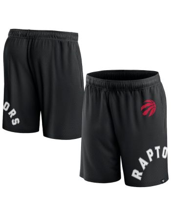 Toronto Raptors Black Free Throw Mesh Shorts - Men