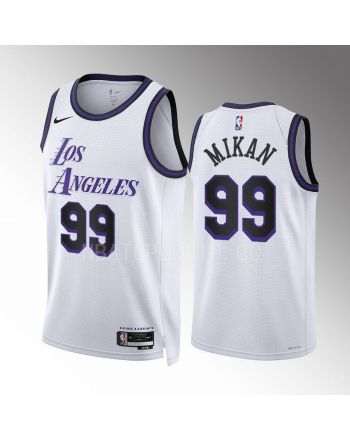 Los Angeles Lakers 2022-23 George Mikan 99 City Edition White Jersey Swingman