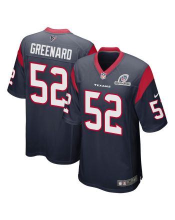 Jonathan Greenard 52 Houston Texans 2024 Divisional Patch Game Men Jersey - Navy