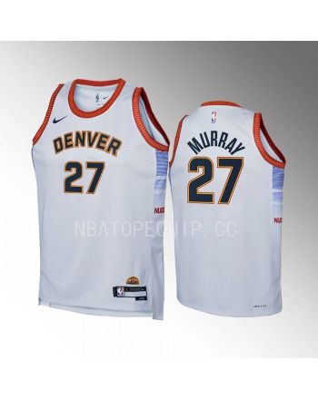 Denver Nuggets Jamal Murray 27 City Edition Gray Youth Jersey Swingman