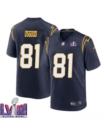 Kassim Osgood 81 Los Angeles Chargers Super Bowl LVIII Men Alternate Game Jersey - Navy