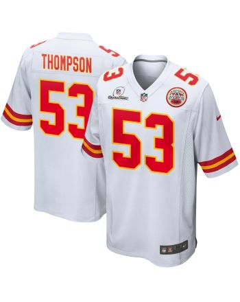 BJ Thompson 53 Kansas City Chiefs 2024 Divisional Patch Game Men Jersey - White