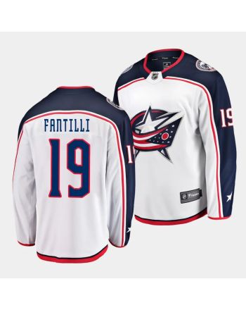 Adam Fantilli #19 Columbus Blue Jackets 2023 NHL Draft Away Men Jersey - White