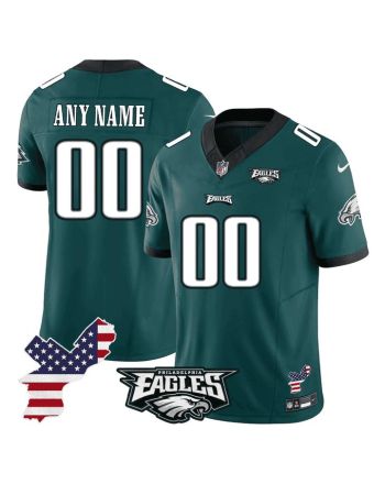 Philadelphia Eagles Philadelphia Patch Game Men Custom Jersey - Midnight Green