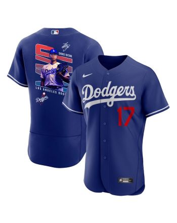 Shohei Ohtani 17 Los Angeles Dodgers Signed MVP 2023 Alternate ELITE Jersey - Men Royal Jersey