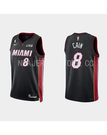 Miami Heat 8 Jamal Cain 2022-23 Icon Edition Black Men Jersey