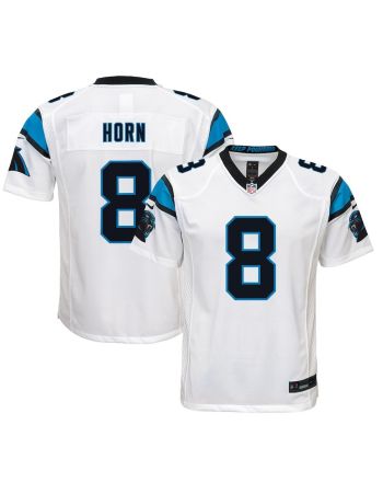 Jaycee Horn 8 Carolina Panthers Youth Game Jersey - White