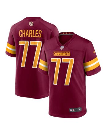 Saahdiq Charles 77 Washington Commanders Men Game Jersey - Burgundy