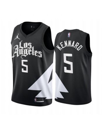 Los Angeles Clippers Luke Kennard 5 2022-23 Statement Edition Black Jersey - Men Jersey