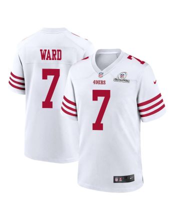 Charvarius Ward 7 San Francisco 49ers 2024 Divisional Patch Game Men Jersey - White