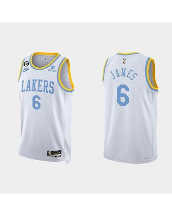 Los Angeles Lakers LeBron James 6 2022-23 Classic Edition White Men Jersey