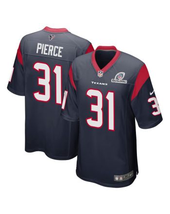 Dameon Pierce 31 Houston Texans 2024 Divisional Patch Game Men Jersey - Navy