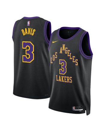 Anthony Davis 3 Los Angeles Lakers 2023/24 City Edition Swingman Jersey - Black