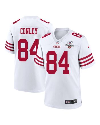 Chris Conley 84 San Francisco 49ers 2023 Playoffs Patch Game Men Jersey - White