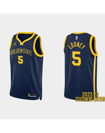 Golden State Warriors 5 Kevon Looney 2022-23 Statement Edition Navy Men Jersey