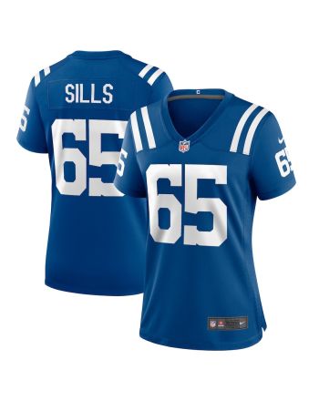 Josh Sills 65 Indianapolis Colts Women Team Game Jersey - Royal