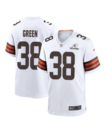 A.J. Green 38 Cleveland Browns 2023 Playoffs Patch Game Men Jersey - White