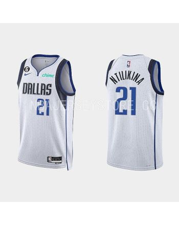 Dallas Mavericks Frank Ntilikina 21 2022-23 Association Edition White Men Jersey Swingman