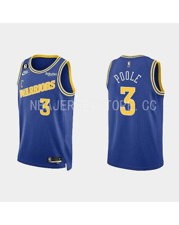 Golden State Warriors 3 Jordan Poole 2022-23 Classic Edition Royal Men Jersey