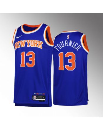 New York Knicks Evan Fournier 13 Blue Icon Edition Jersey 2022-23 Swingman