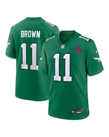 A.J. Brown 11 Philadelphia Eagles 2024 Pro Bowl Patch Alternate Game Men Jersey - Kelly Green