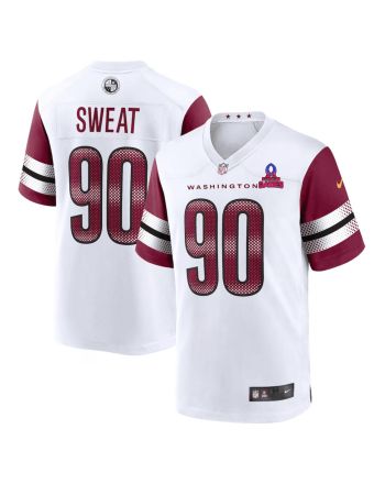 Montez Sweat 90 Washington Commanders 2024 Pro Bowl Patch Game Men Jersey - White